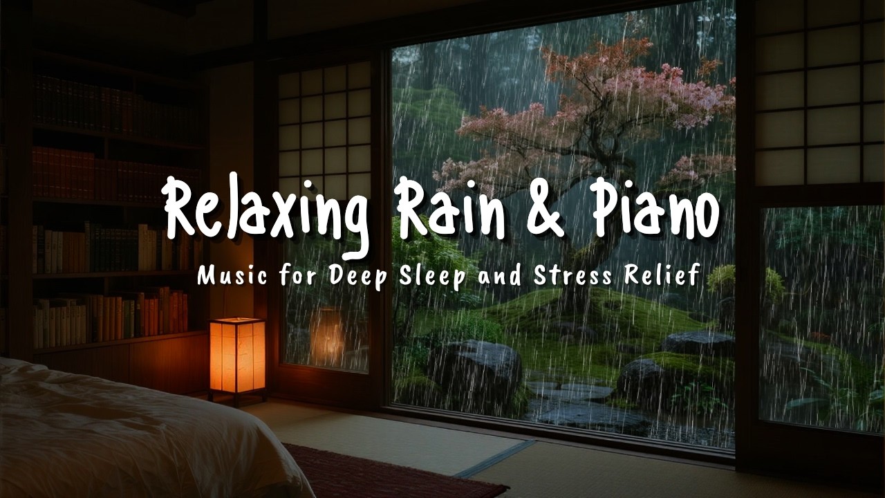 Healing Sleep Music with Gentle Rain 🎹 Calm Piano for Deep Sleep, Stress Relief and Calm Nights