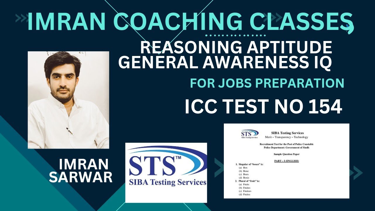 Reasoning Aptitude ,General Awareness IQ for STS jobs FPSc jobs | Best repeated important MCQs|