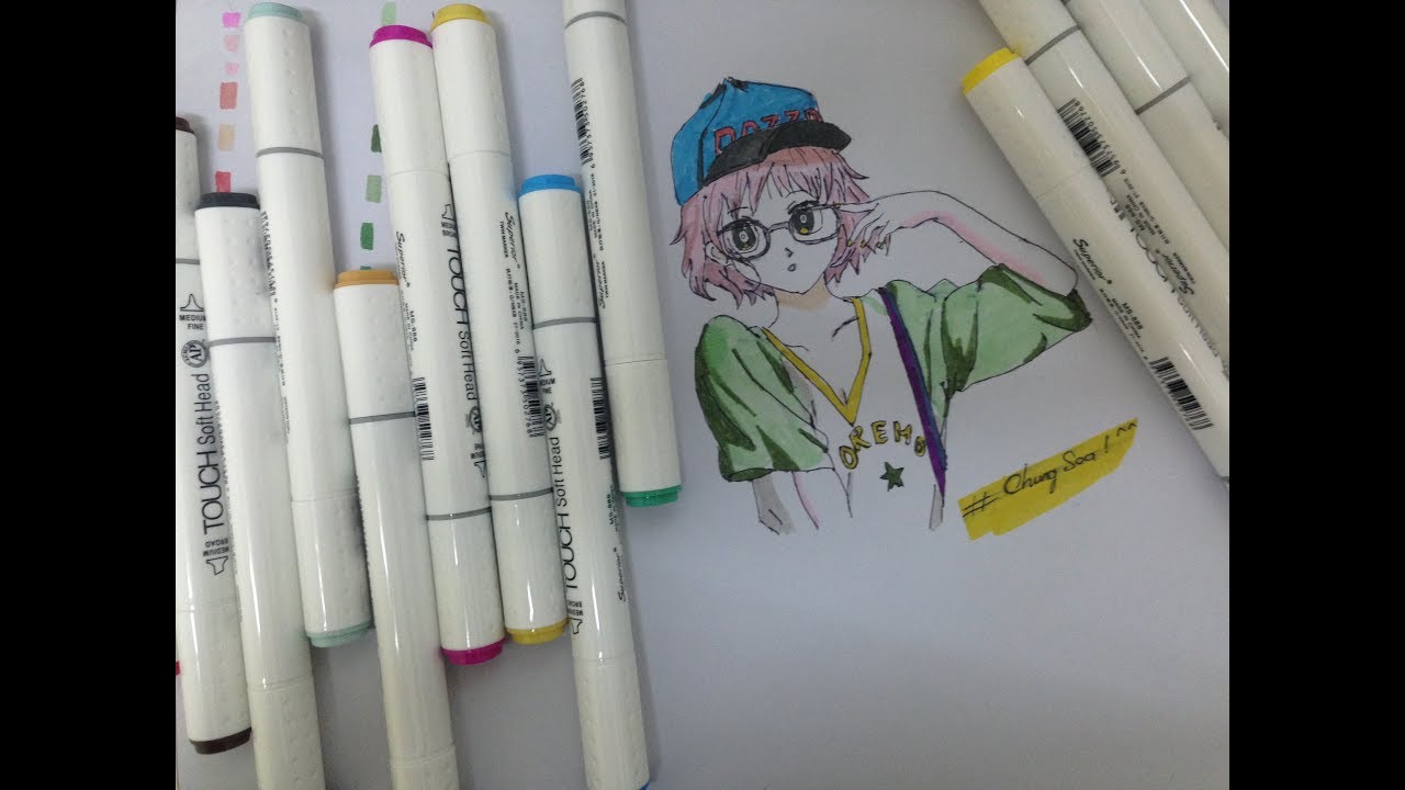 lần đầu trải nghiệm m&agrave;u vẽ marker _ touch soft head / First color marker experience
