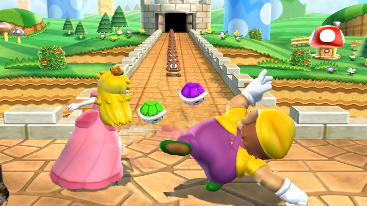 Mario Party 9  - Goomba Bowling - Wario vs Peach (Master CPU)