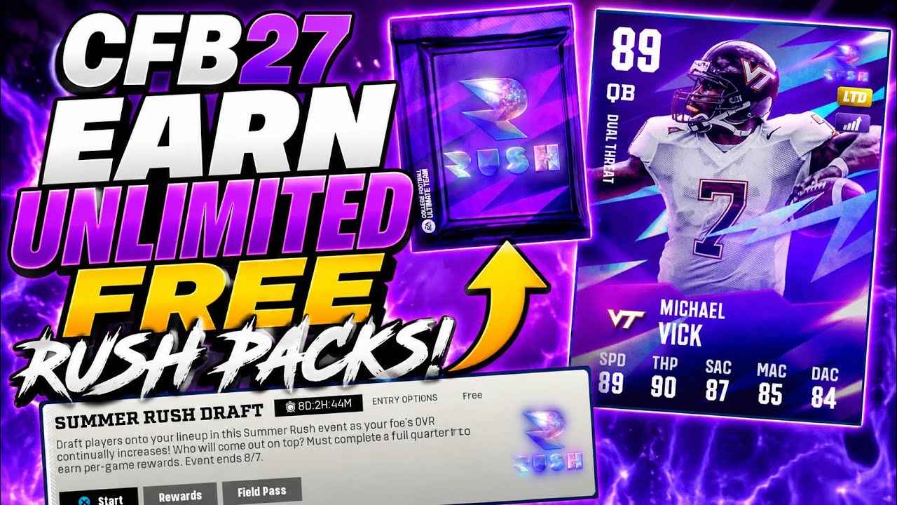 EARN UNLIMITED RUSH PACKS! HOW GOOD IS THE NEW RUSH CPU EVENT IN CFB 27 ULTIMATE TEAM!