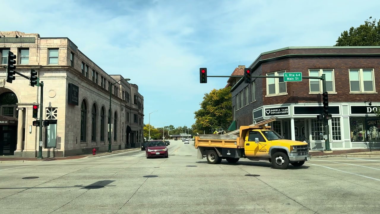 Relaxing drive Saint Charles, IL 4k
