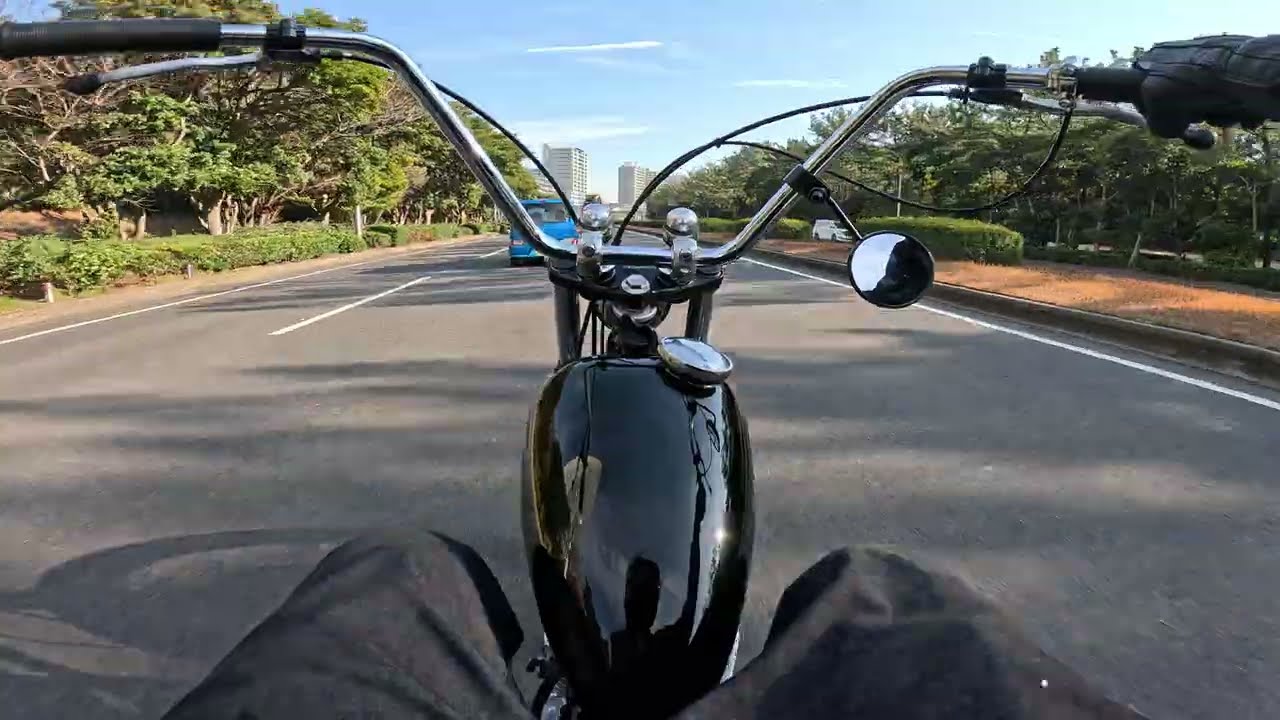 YAMAHA SR400 CHOPPER CUSTOM test ride チョッパー カスタム バイク ヤマハ  試走動画