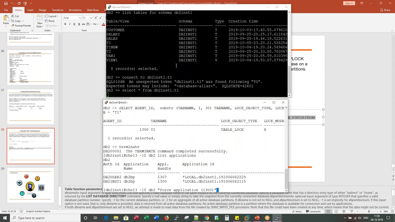 db2top: Устранение неполадок с блокировками в DB2 LUW/UDB