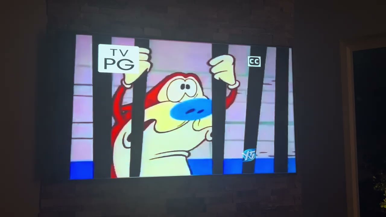 Abbreviated Ren and Stimpy intro but it’s on tv