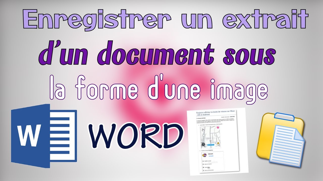 Enregistrer un extrait d'un document Word sous la forme d'une image