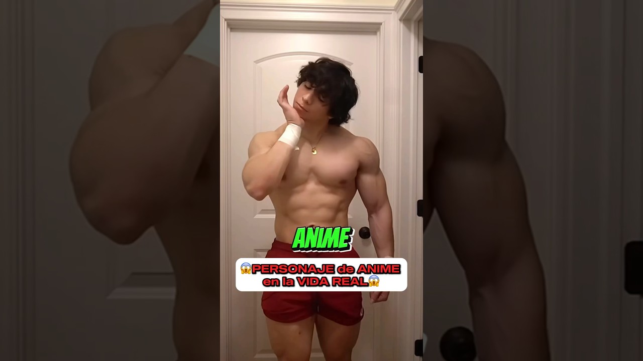 Es un Personaje de ANIME en la VIDA REAL😱 #anime #gym #fitness #bodybuilding #baki