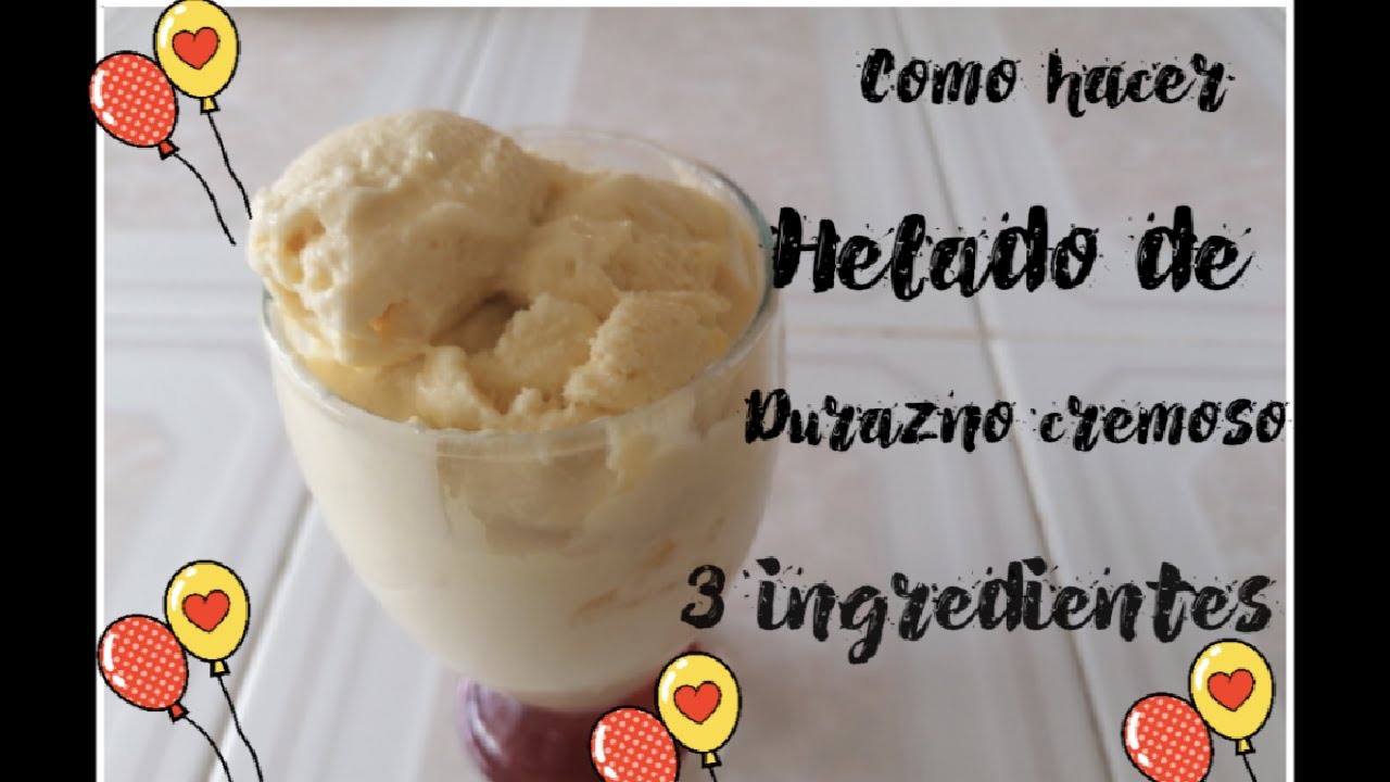 ✅COMO hacer helado de durazno cremoso 🍦con solo 3 ingredientes fácil y económico para negocio👩‍🦰