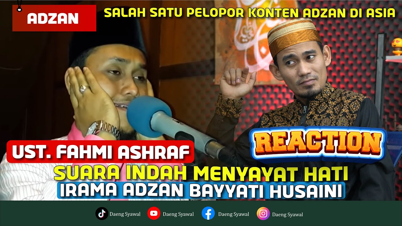 Reaction | Adzan Ust. Fahmi Ashraf bayyati husaini merdunya masyaAllah | Menyayat Hati