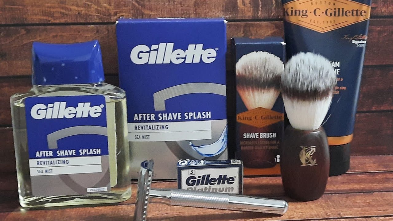 125💈.KING C GILLETTE SET...Rasierhobel & Rasierpinsel &Rasierseife & Rasierklingen & Aftershave.!!!!