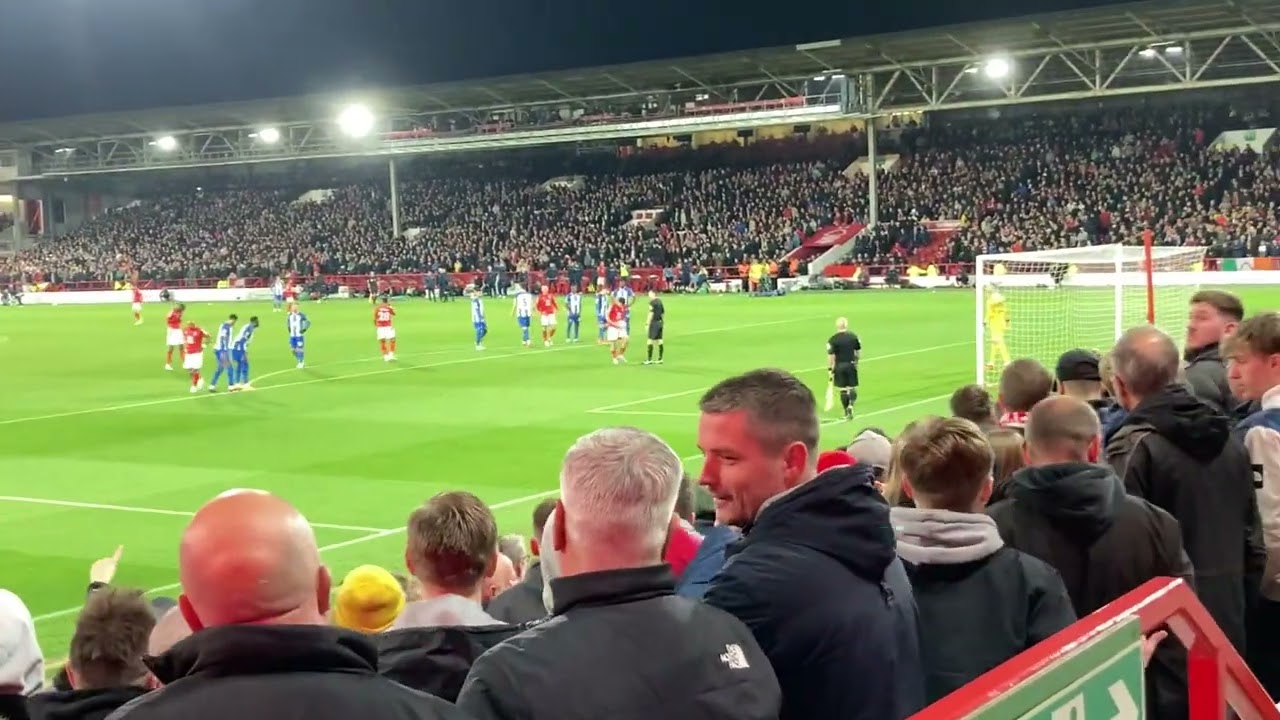 Forest 3rd Goal & VAR Decision v Brighton 26/4/23 - Live From The Trent End