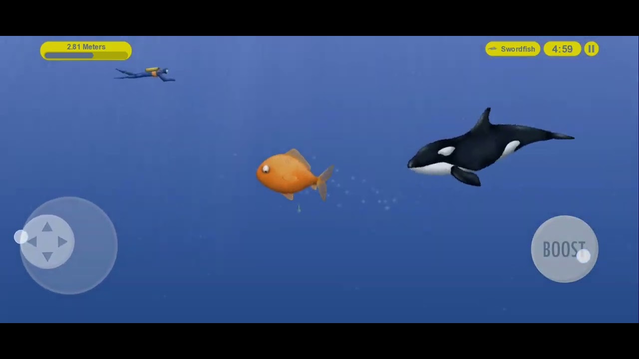 لعبه السمكه التي كانت صغيره واصبحت كبيرهtasty blue