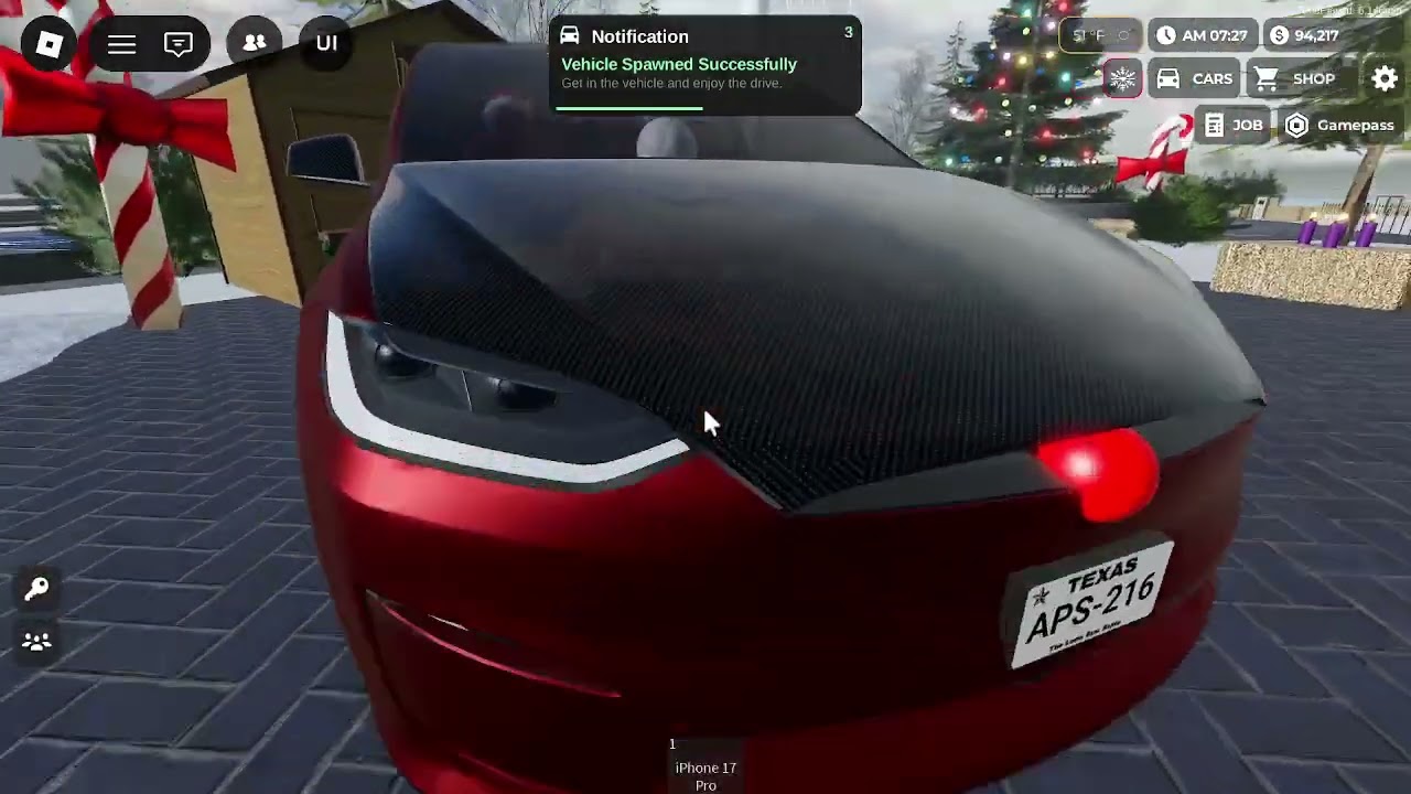 GETTING THE FESTIVE MODEL X IN APS !
