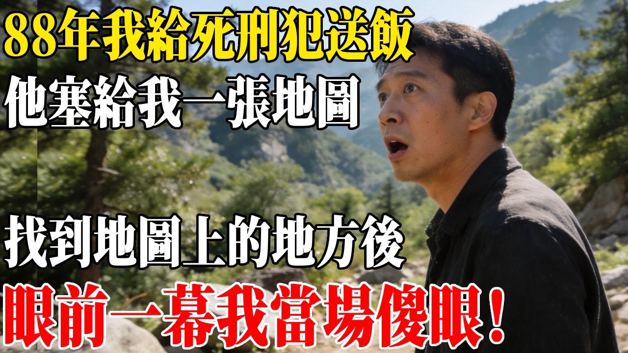 88年我給死刑犯送飯，他塞給我一張地圖，找到地圖上的地方後，眼前一幕我當場傻眼！#民間故事 #人間故事會