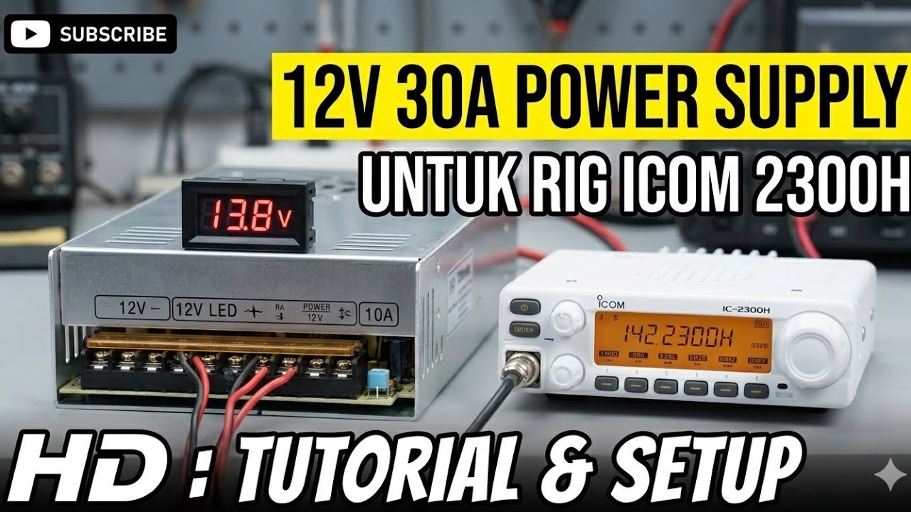 Switching Power Supply 12v 30A untuk Rig Icom 2300h