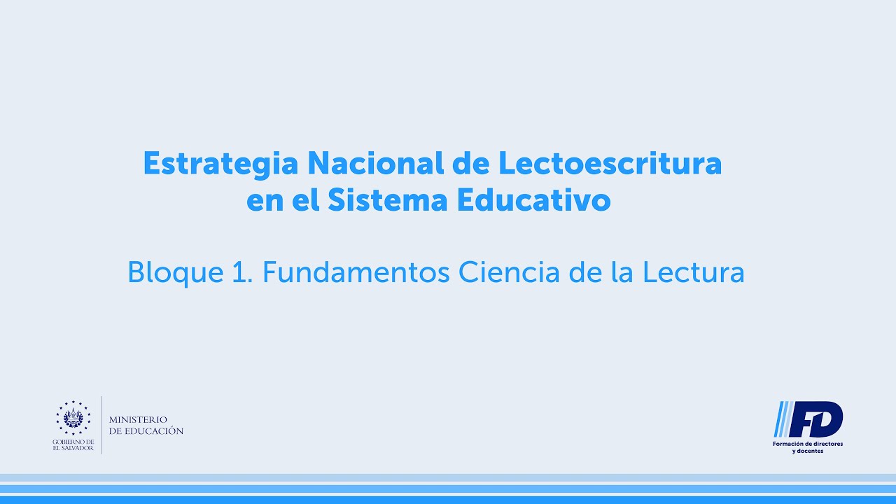 Estrategia Nacional de Lectoescritura, Fundamentos Ciencia de la Lectura