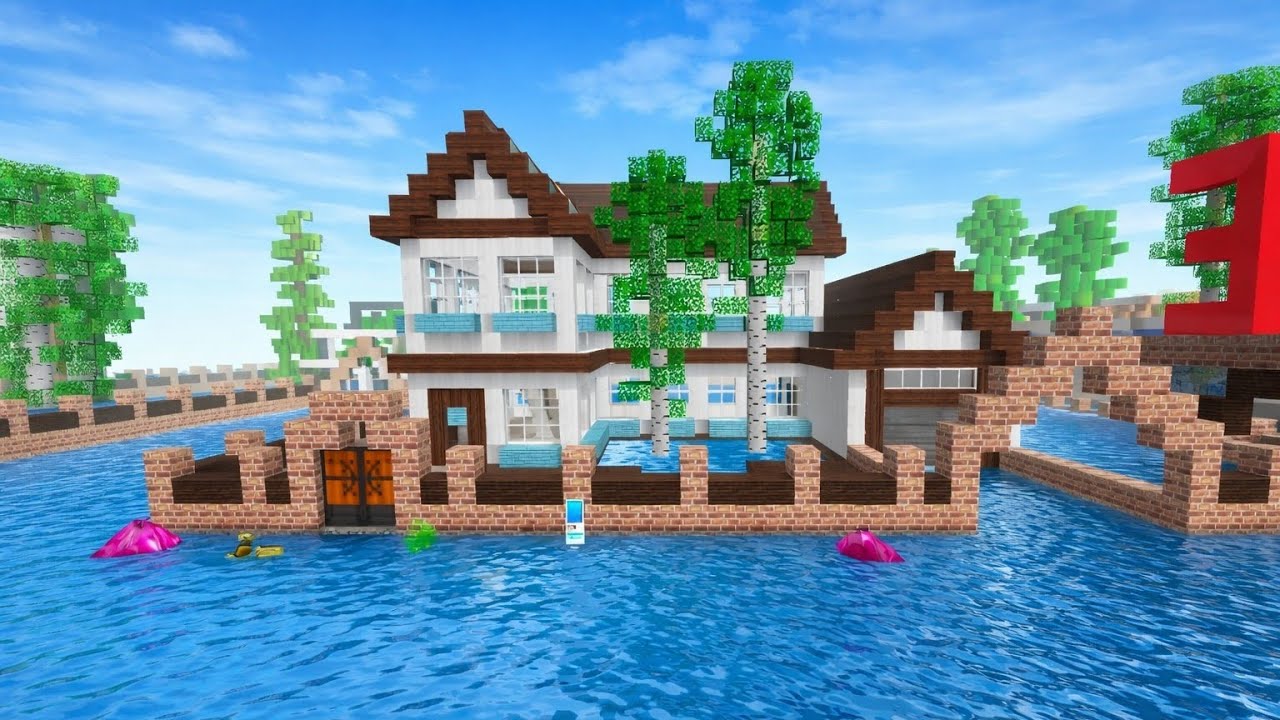INSANE Flood Surrounds My Luxury Modern House 😱🌊 | School Party Craft