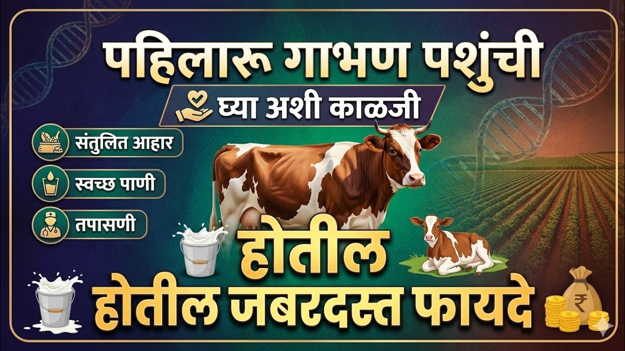 पहिलारू कालवड व्यायल्यानंतर भरपूर दूध देण्याकरिता 'हे' उपाय करा.गाभण कालवडीची काळजी कशी घ्यावी?