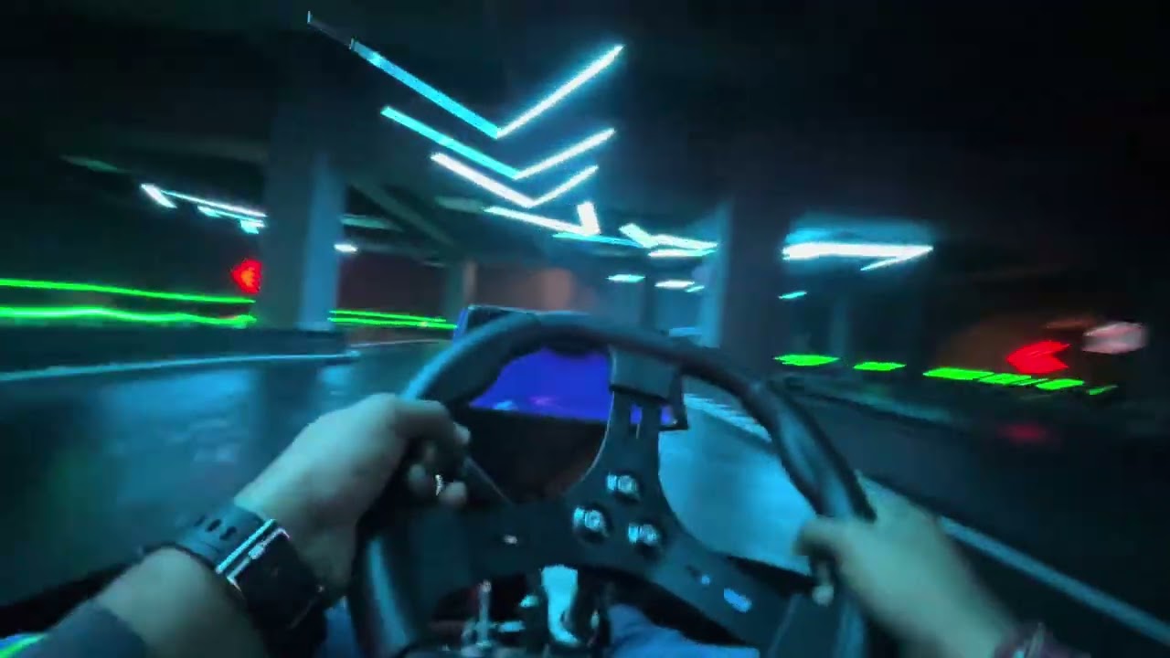 POV: Racing Friends at India’s First Indoor Glo-Karting! 🏁 | The Pink Falcon Gurugram 🏎️✨