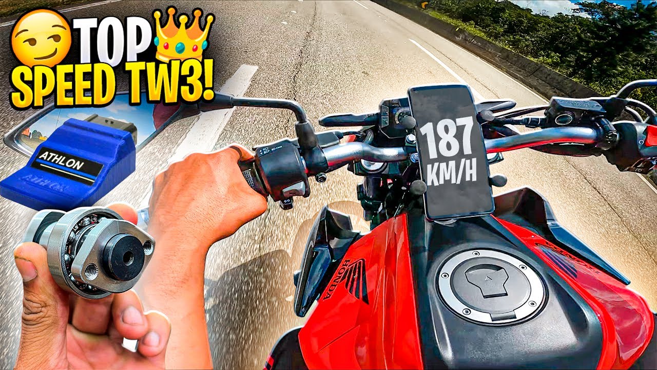 TOP SPEED CB TWISTER 300F COM COMANDO E RPM  +180