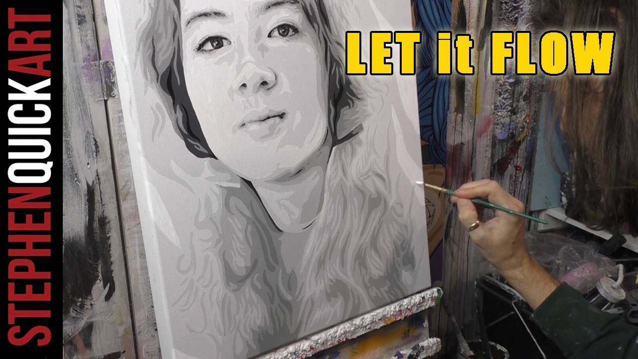 Creating Dreamlike Flowing Hair - Pop Art Portrait