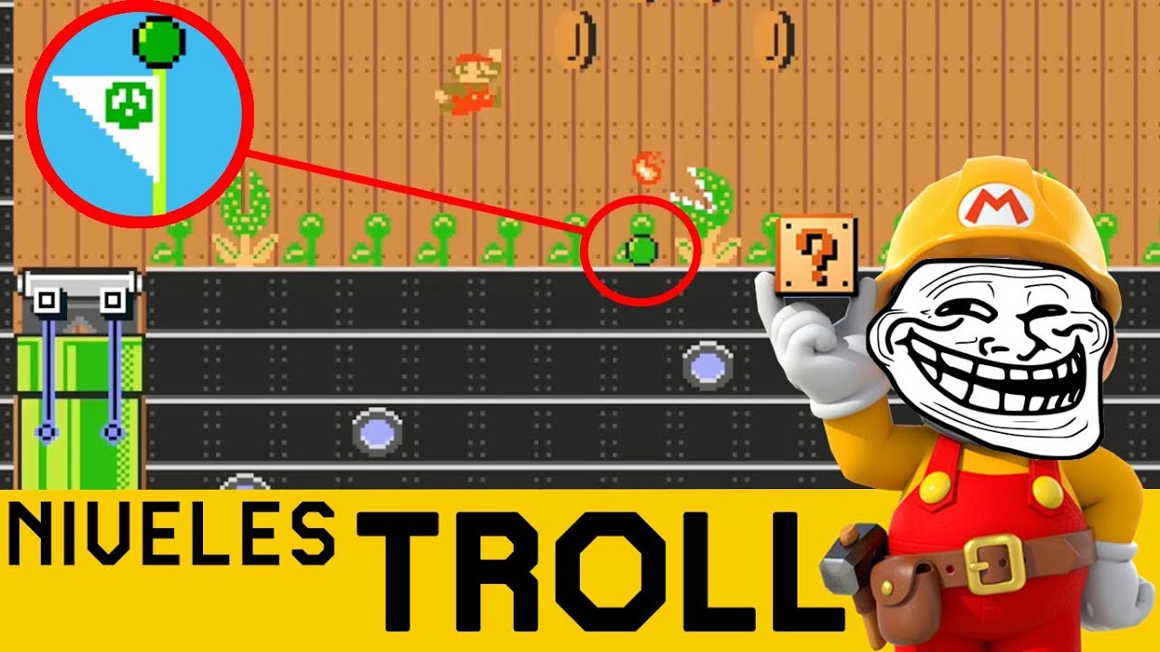 ALEMÁN TROLL HACE DE LAS SUYAS 😲😱 - NIVELES TROLL #17 | Super Mario Maker en Español - ZetaSSJ