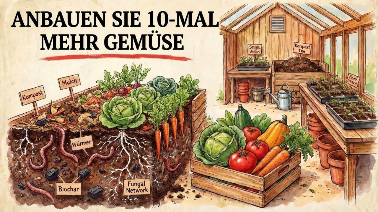 Wie man lebendigen Boden aufbaut, der riesiges Gemüse ohne Dünger wachsen lässt