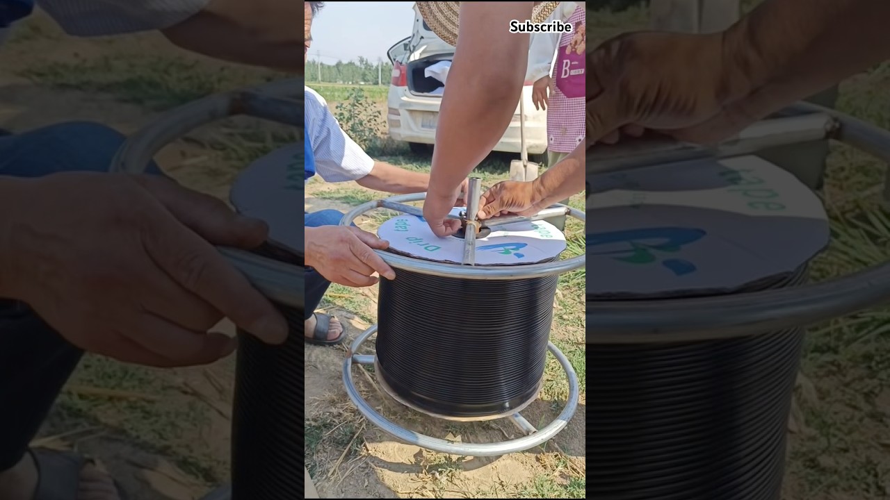 Installation process of drip irrigation tape unwinding device #skills #tools