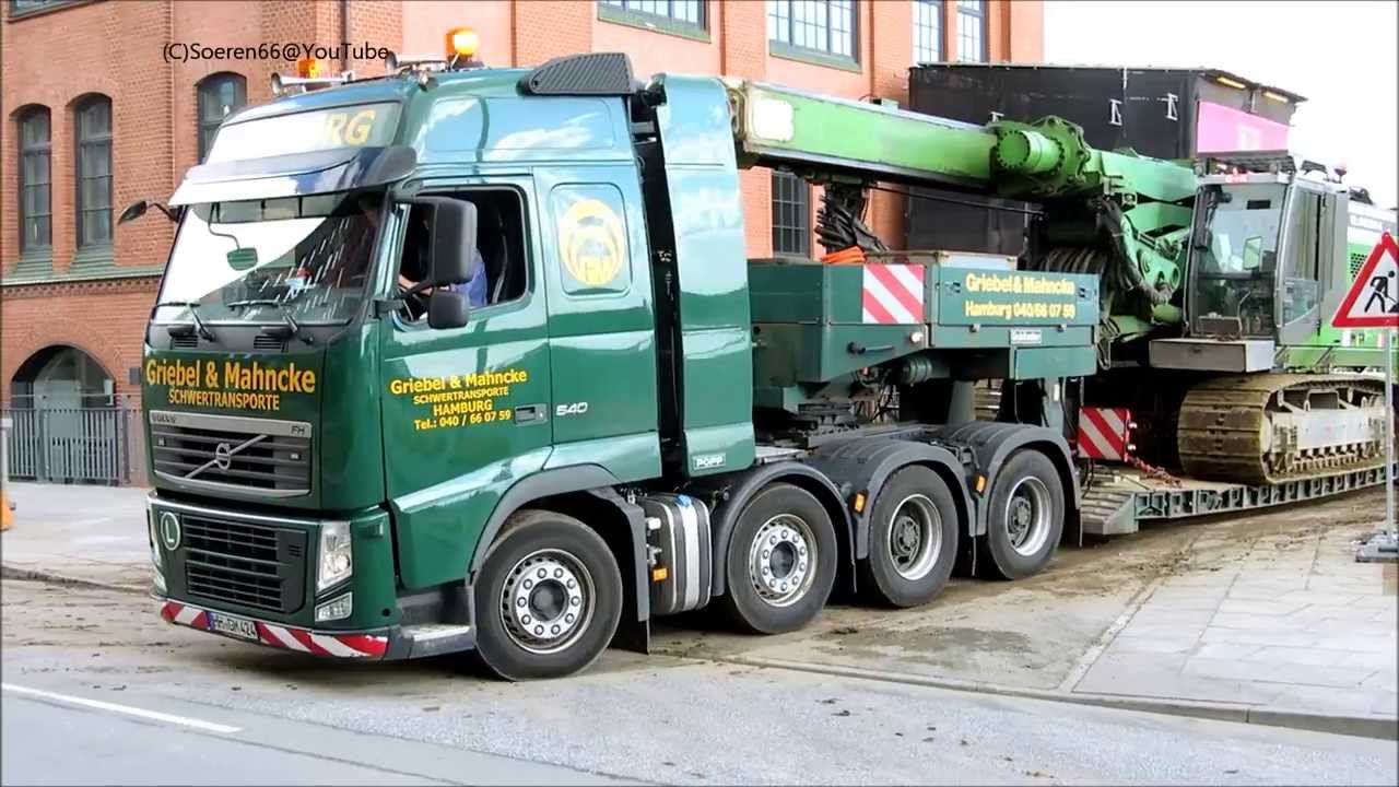 Schwertransport: VOLVO FH 540 beim Abtransport eines ABI Bohrer - Soeren66