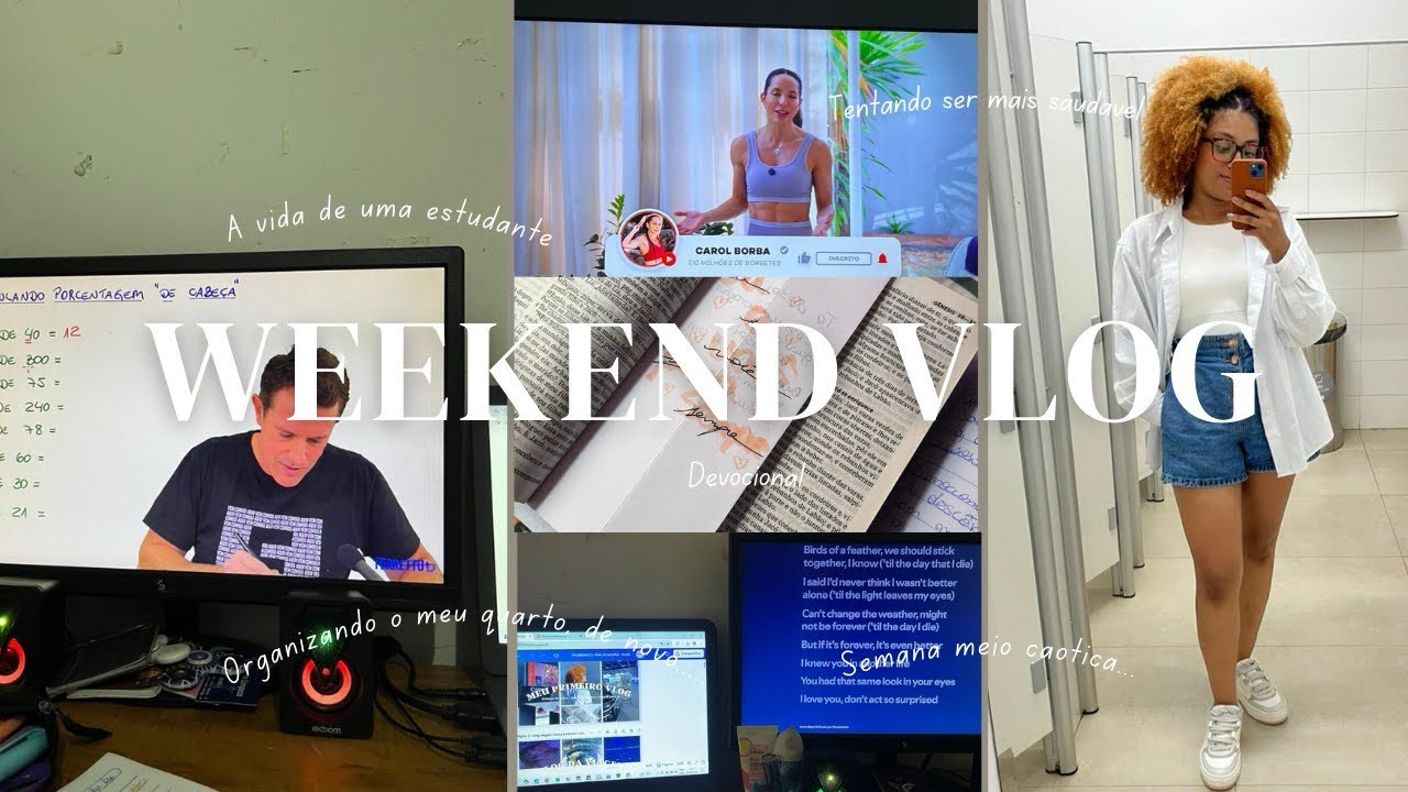 WEEKLY VLOG | Semana real: muitos estudos, organização e crise de enxaqueca ✨