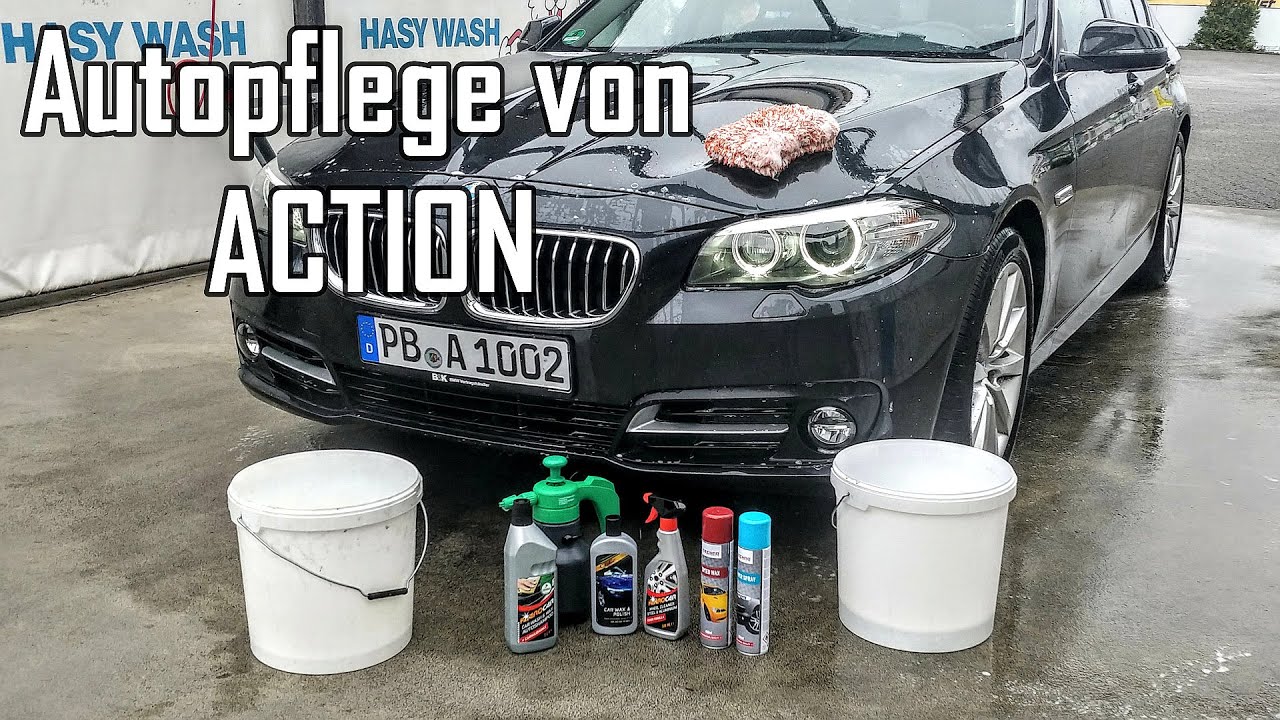 Autopflege von ACTION im Test - Auto Waschen mit billigen Produkten