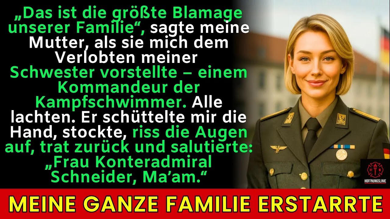 Sie verspotteten mich – bis ihr Marineoffizier-Verlobter bei der Verlobung salutierte...