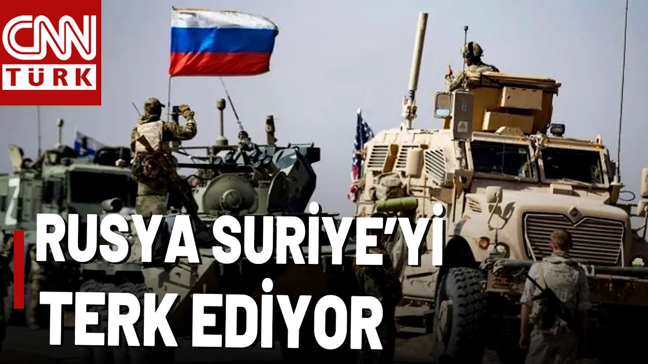 Rusya Suriye'den Çıkarken Görüntülendi! Rus Askeri Suriye'den Böyle Çıktı!