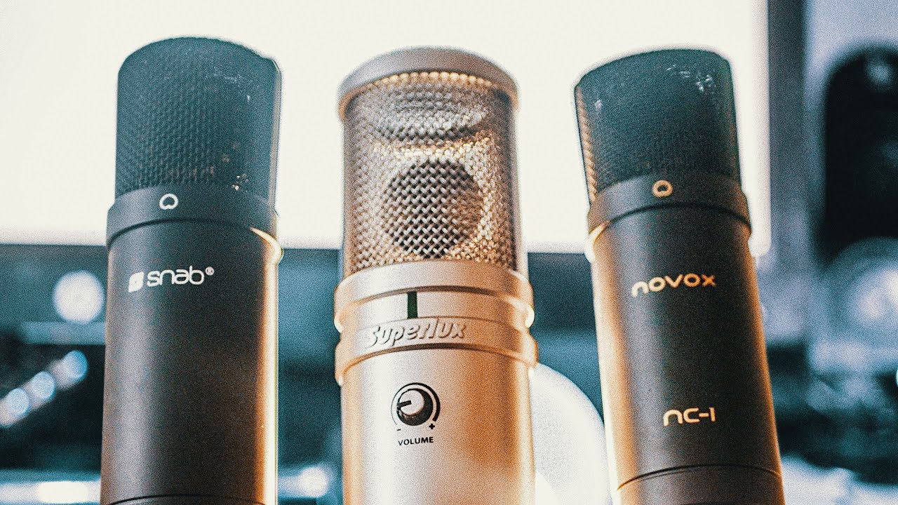 Mikrofony za ~200zł (Snab HF-50, Superlux E205U, Novox NC-1)