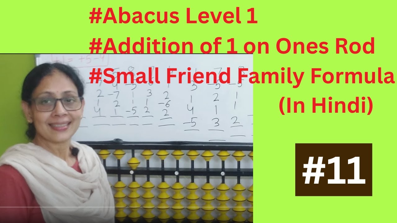 Abacus -Level 1IAbacus Small Friend Family I Abacus Lesson 11 I Addition -Add 1 Using Small Friend