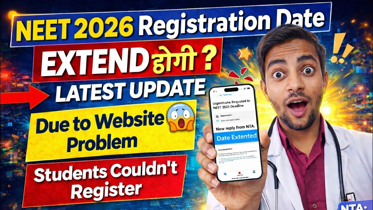 Будет ли продлен срок регистрации на NEET 2026? | Последний ответ NTA #neet2026 #neet #ntaneet #n...