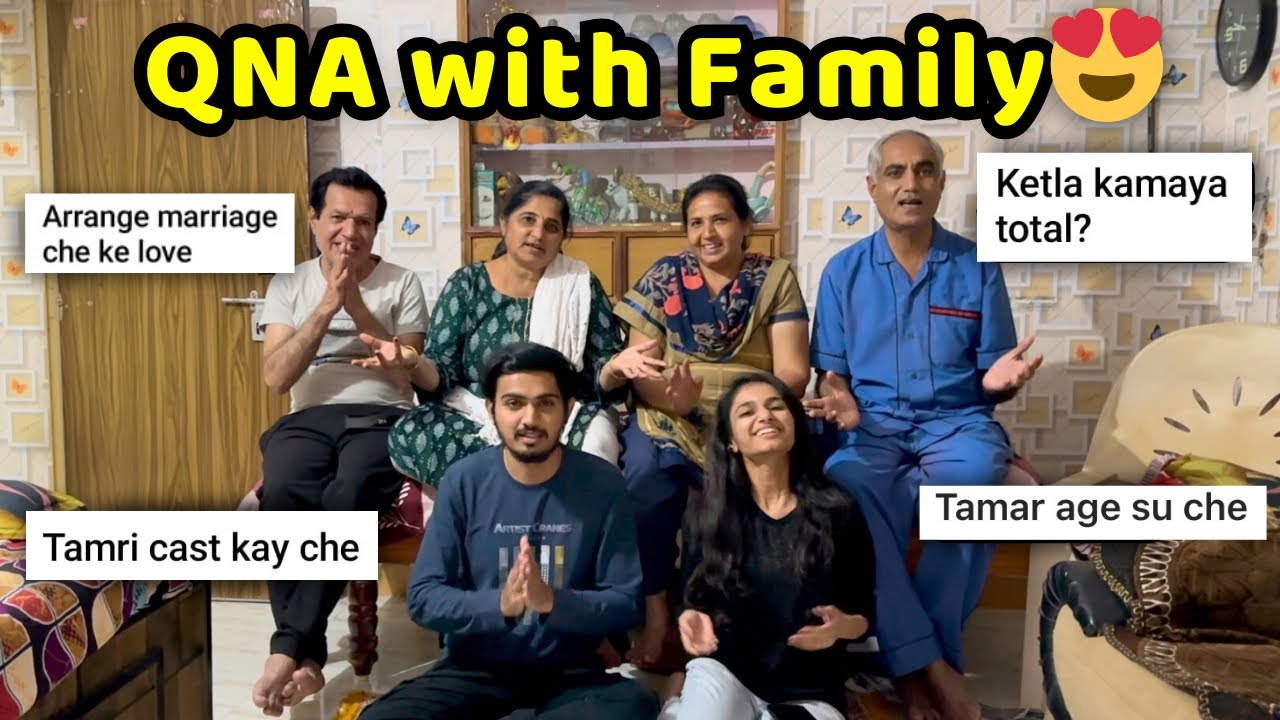 Love Marriage કે Arrange Marriage?🤔 QNA with Family😍 10K Special | Jaydeep Devangi Vlogs|Couple Vlog