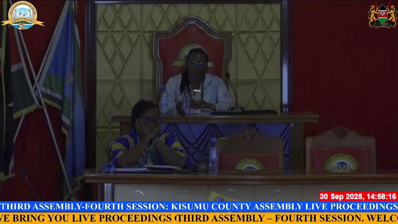 KISUMU COUNTY ASSEMBLY LIVE PROCEEDINGS OF TUESDAY 30TH SEPTEMBER, AT 2:30 P.M.