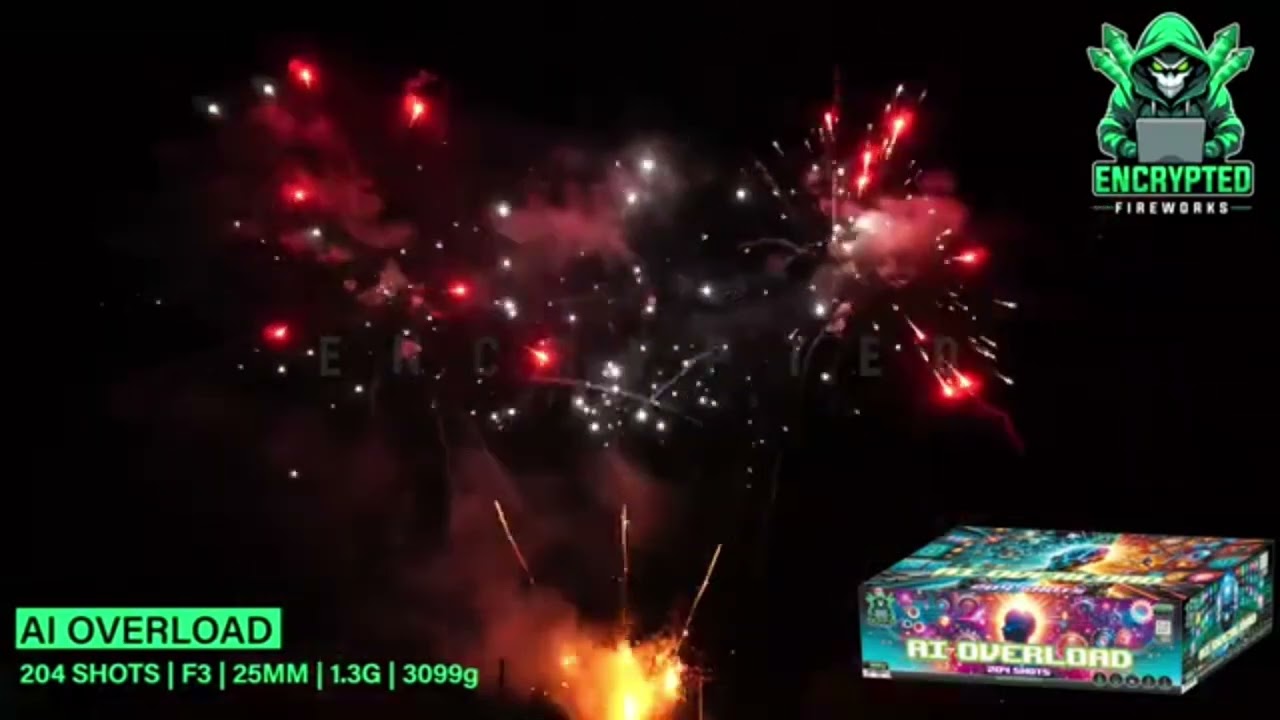 AI OVERLOAD 204 shots by Encrypted Fireworks @ NORTH PARK FIREWORKS 