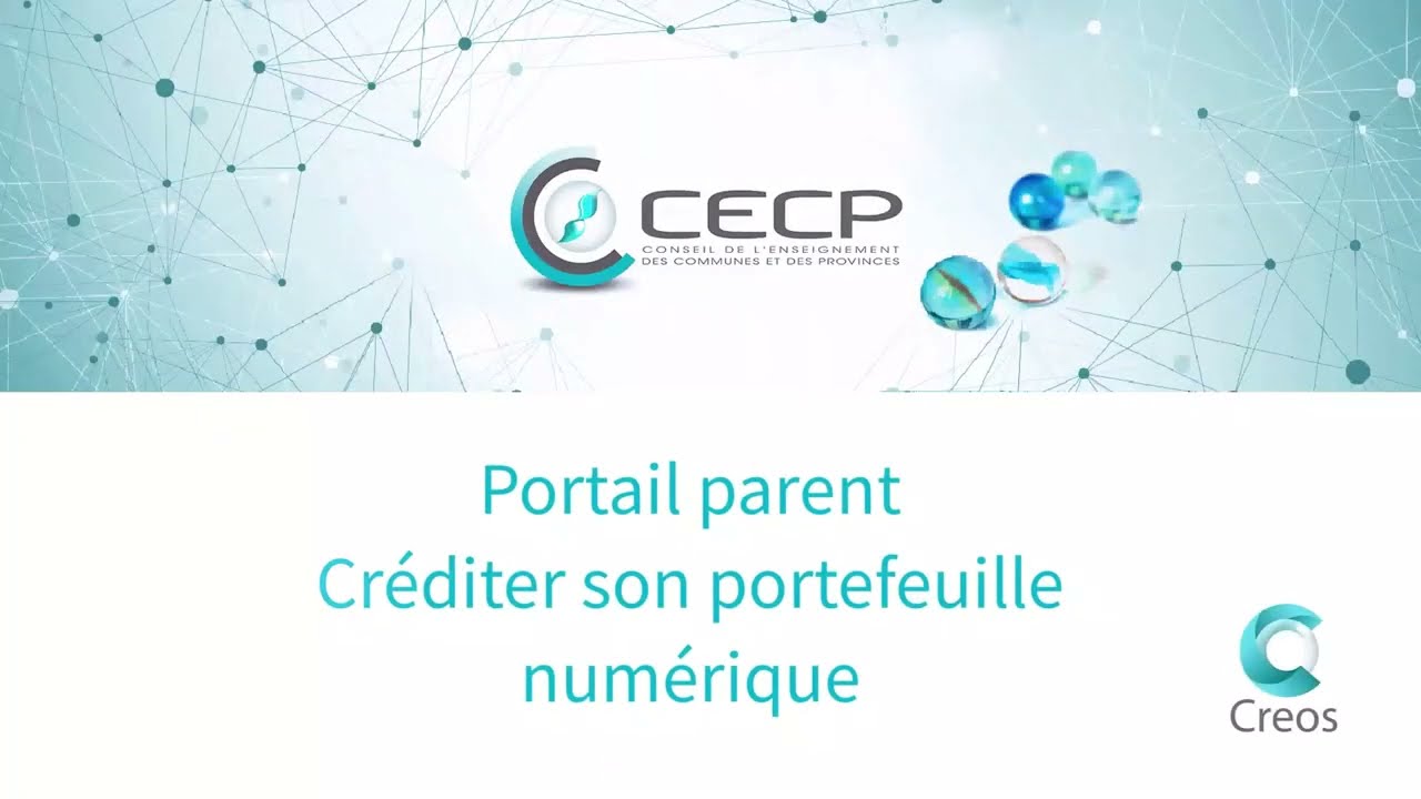 Creos - Gestion extrascolaire : Parents &ndash;  Portefeuille num&eacute;rique
