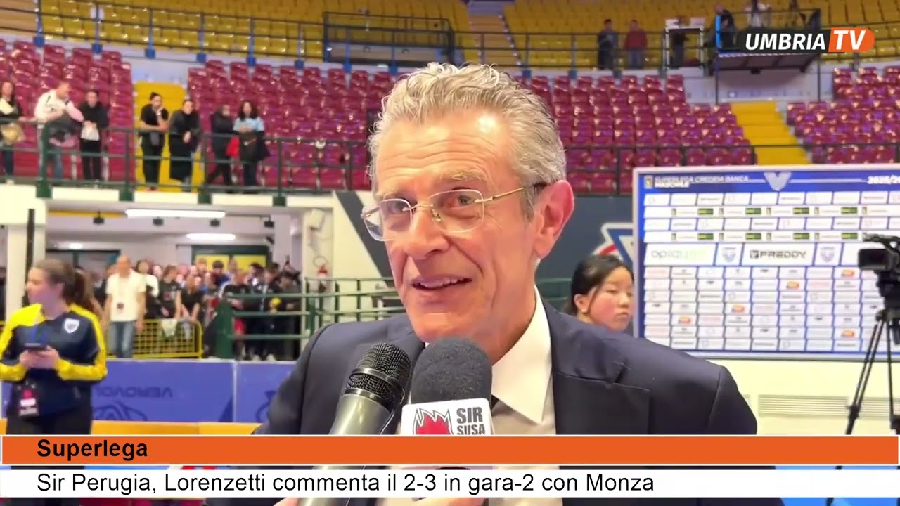 Sir Perugia, coach Lorenzetti commenta il 2 3 in gara 2 con Monza   Umbria TV