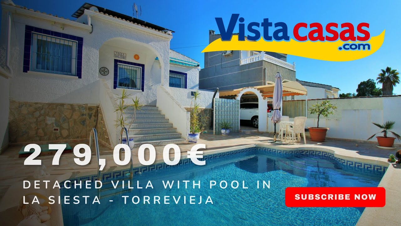 Energy-Efficient Detached Villa with Private Pool in La Siesta, Torrevieja – 279,000€