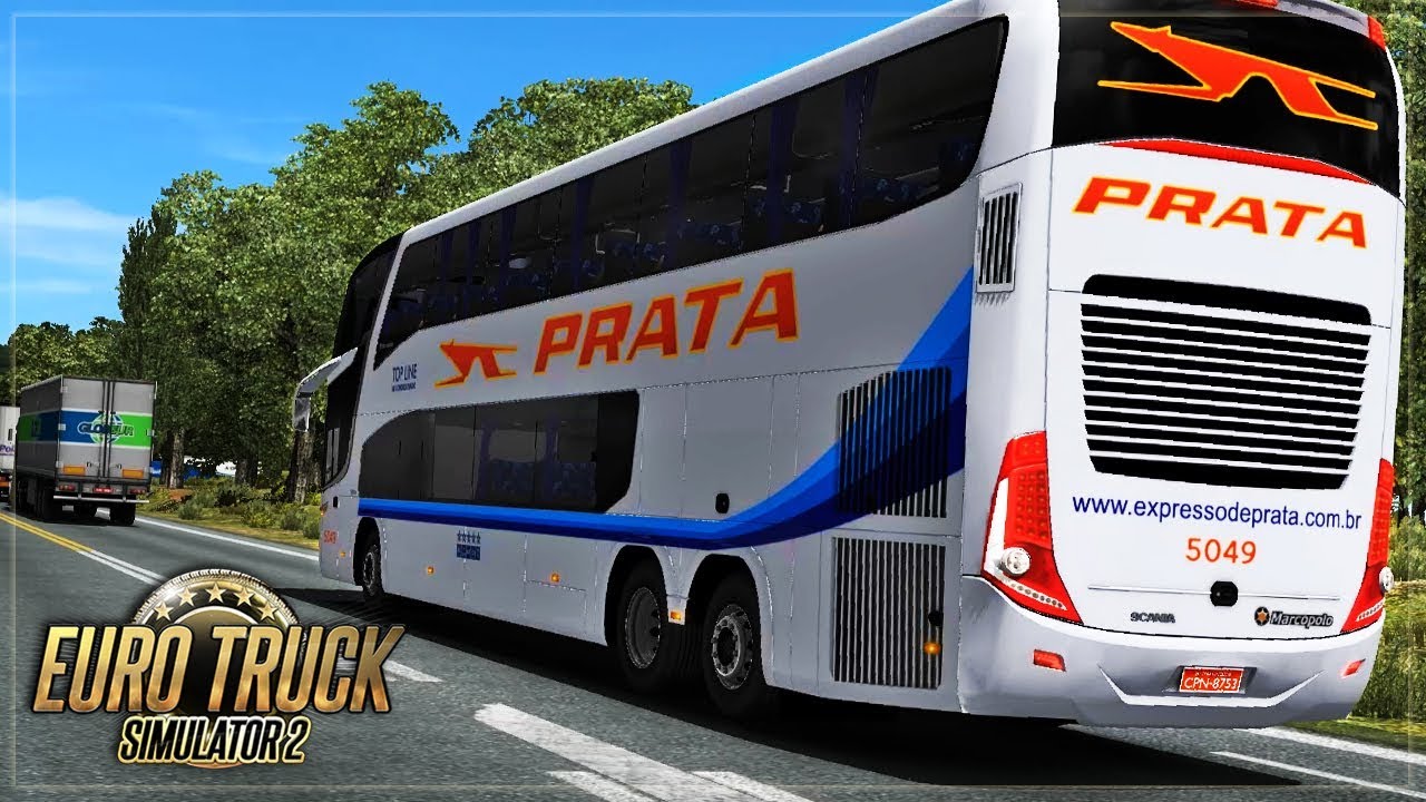 EXPRESSO DE PRATA DOUBLE DECKER G7 1800 - ETS 2 MOD BUS - RBR+EAA