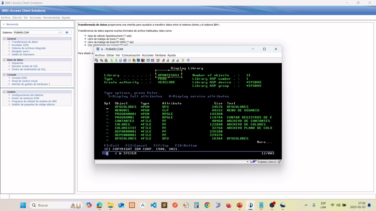 TUTORIAL FTP PARA TRANSFERIR ARCHIVOS DESDE Y HACIA EL AS400