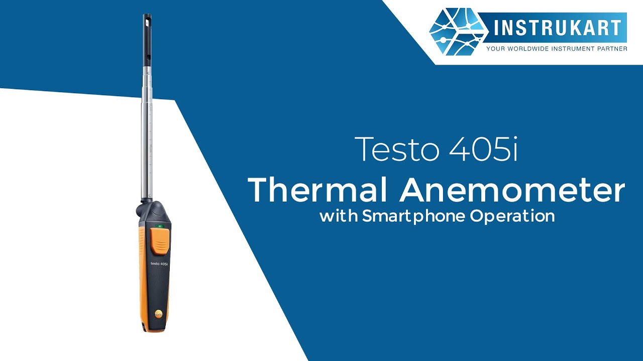 Testo 405i - Thermal Anemometer with Smartphone Operation | Air Velocity Range: 0 to 30m/s
