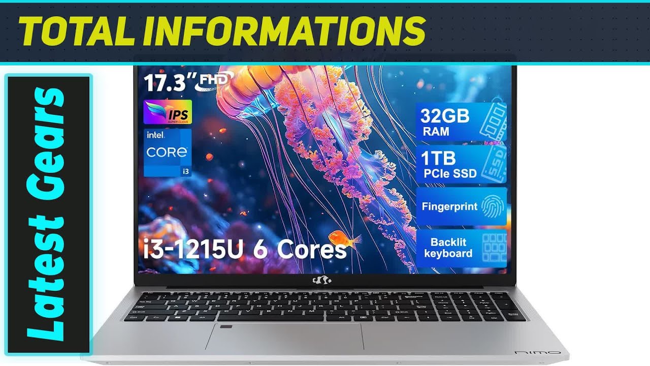 NIMO 17.3 Laptop: 32GB RAM, 1TB SSD & i3 Powerhouse