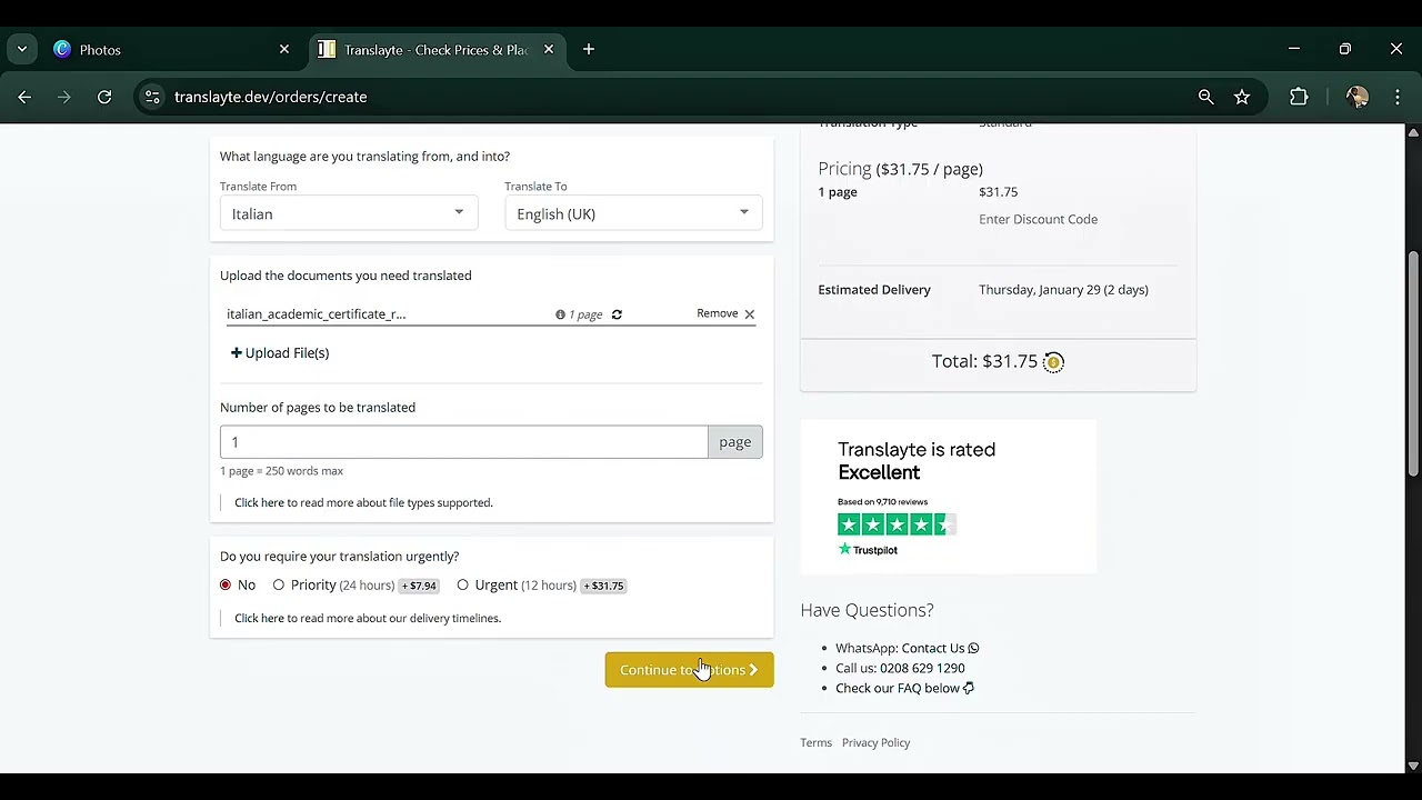 How to Order a Certified Translation on Translayte