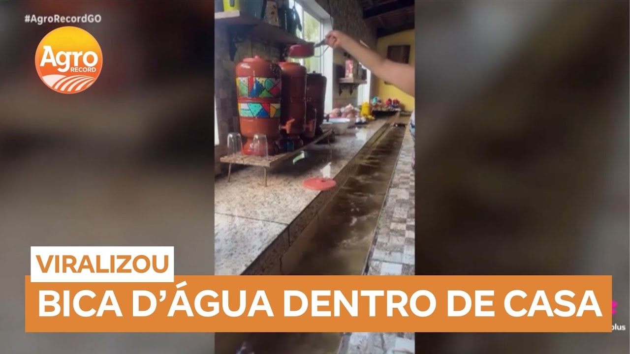 Produtora rural viraliza na internet ao mostrar bica d’água dentro da própria cozinha