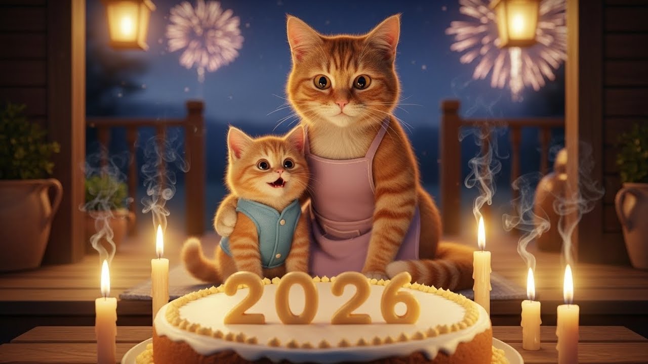С Новым 2026 годом 🎆 | Исцеляющая новогодняя ночь мамы-кошки и её котёнка 🐱✨ | Трогательная истор...