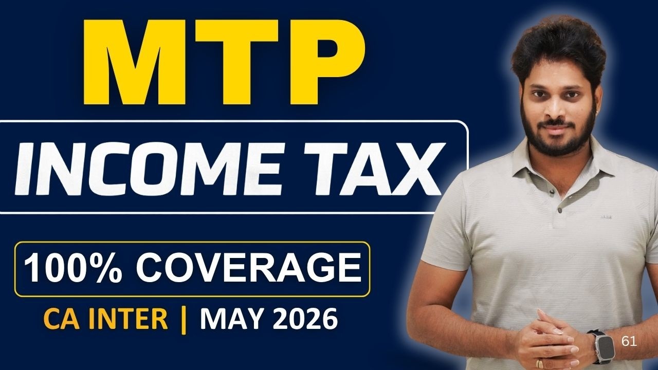 MTP Solving | Income Tax | May 2026 Exams | CA Inter